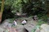 down to the river at about 1.4k in dry rocky stream bed, 10:15 AM