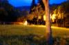 illuminated field in front of the Girl Scout Training Center