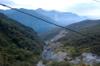 Look down the first major valley from the slipping land