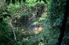 the trail along cliffs with ropes