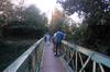 Footbridge over stream in Chabeuil