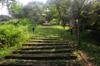 Railroad tie stairs