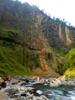 lofty cliffs at the beginning of the canyon