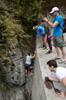 climbing the second dam face