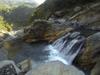 Leigh inspects the waterfall