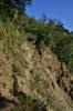 section of trail destroyed by landslide