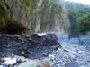 silt in front of the cave and slot downstream