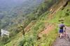 recovering landslide on Tongho Road 桶後林道