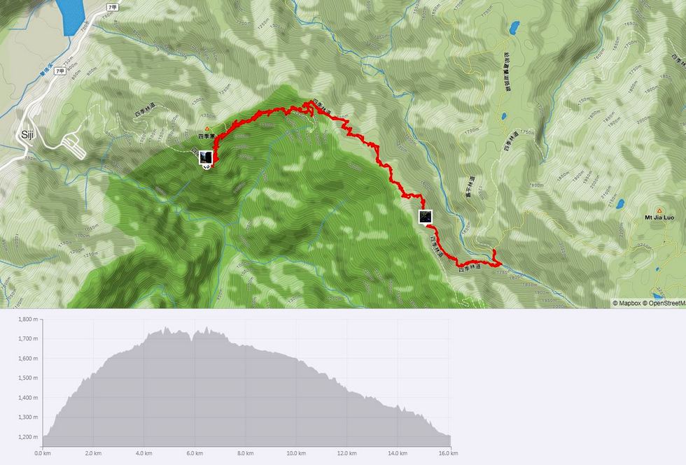 Siji Forest Road 四季林道 sijilindao_map