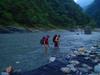 next photo: crossing back over the Zhuoshui River 濁水溪 at Heliuping 合流坪 at nightfall