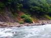 next photo: landslide that came down in the night opposite our camp