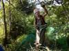 James at work wacking the weeds