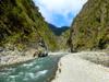 river cut in sediment filled canyon