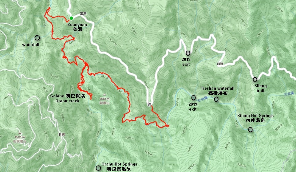 Qrahu 嘎拉賀溪 Galahe stream galahe-map-annotated