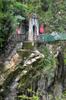 end of bridge on Lushui trail  綠水步道 over Wenshan Hot Springs 文山溫泉, the climb down